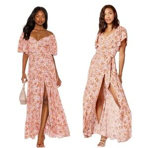L*Space Panama Wrap Maxi Dress in Lily of the Valley XS